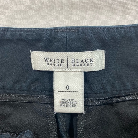 White House Black Market Black Pockets Bermuda Shorts Tailored Fit Cotton - Picture 2 of 6